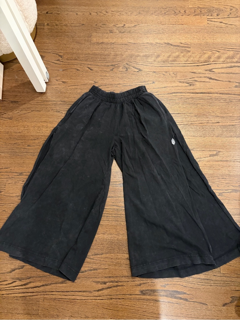 Free People Black Wide-Leg yoga pants
